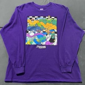 Marvel Spiderman Vintage Y2K Purple Longsleeve shirt!